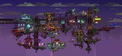 Letheia Diagnostic Vehicle - Imgur Cyberpunk House, Terraria House Ideas, Terraria House Design, Infinite Universe, Game Studio, Floating City, Cyberpunk City, Terraria, Sandbox