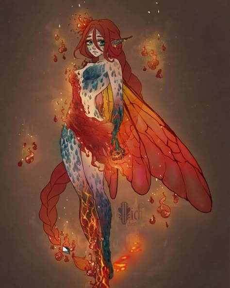 Fae Poses Reference, Fantasy Winged People, Magical Humanoid Creatures, Flying Fairy Poses Reference, Dnd Fairy Oc, Butterfly Person Art, Fairy Design Character, D&d Fairy Character, Fae Concept Art