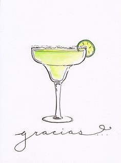 Drawings Of Drinks, Margarita Drawing, Watercolor Drinks, Cocktail Illustration, Cocktail Art, Easy Watercolor, Watercolor Inspiration, Painting Tips, Food Illustrations