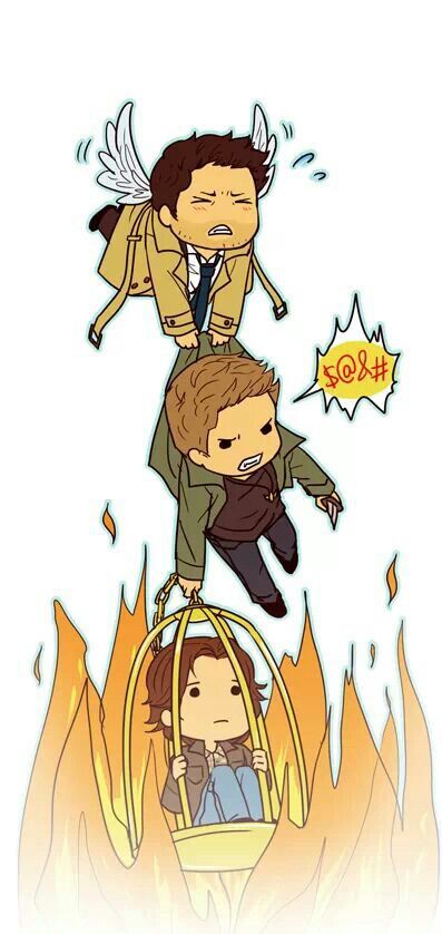 Castiel Dean Winchester Sam Winchester team free will Supernatural Gif, Supernatural Fan Art, Supernatural Wallpaper, Supernatural Art, Winchester Boys, Supernatural Destiel, Supernatural Memes, Supernatural Fans, Odaiba