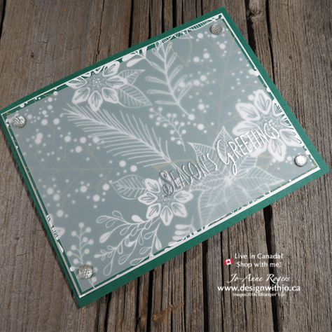 Embossing On Vellum, Embossed Christmas Cards, Vellum Cards, Heat Embossing, Parchment Cards, Card Making Tips, Homemade Christmas Cards, Embossed Cards, Card Making Tutorials