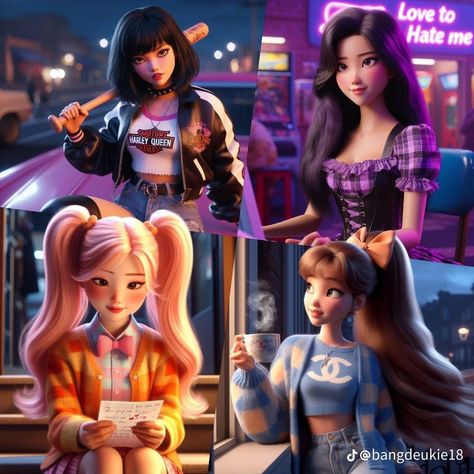 Blackpink Disney, Girly M Instagram, Blackpink Fanart, Walt Disney Princesses, Photoshop Tutorial Photo Editing, Really Cool Drawings, Blink Book, Black Pink Background, 17 Kpop