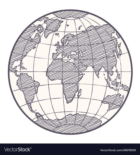 World Globe Drawing, Globe Sketch, World Sketch, Globe Drawing, World Map Globe, Computer Drawing, Crazy Art, Circle Drawing, Map Globe