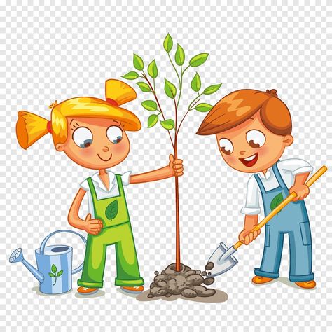 Planting Trees Drawing, People Planting Trees, Planting Drawing, Drawing Of People, Trees Drawing, Flower Line Art, Planting Trees, Cartoon Clip, Drawing Cartoon