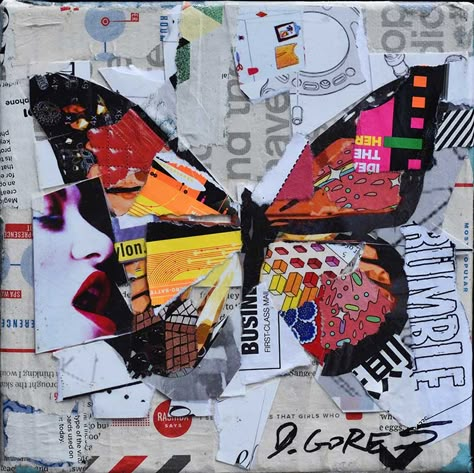 Derek Gores, Collage Portraits, Newspaper Collage, Classe D'art, Art Papillon, Recycled Magazines, Inspirational Board, Simple Collage, Collage Portrait