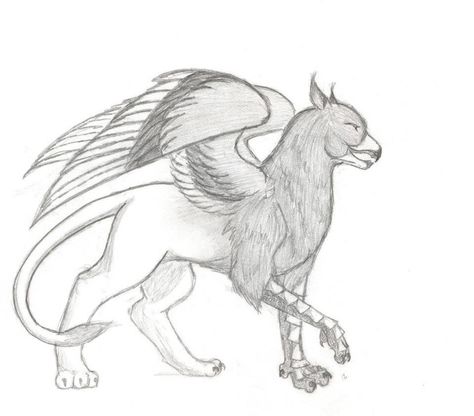 Griffin in pencil by me Mythology Drawings, Mythological Creature, Easy Draw, Creature Drawings, Gcse Art, Mythological Creatures, Greek Mythology, Mythical Creatures, Pencil