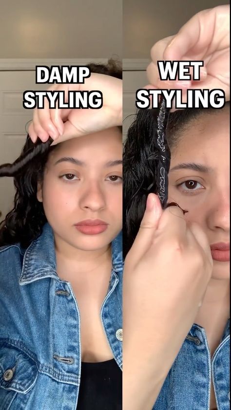 Wet Hairstyles For Curly Hair, Cute Hairstyles For Wet Hair, Curly Hair Ponytail, Wet Style, Wet Hair, Curled Hairstyles, Hair Designs, Hair Goals, Curly Hair Styles