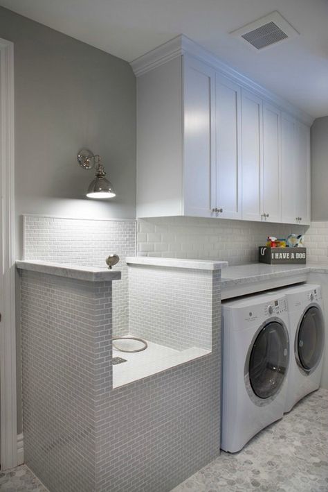 Organized Laundry, Laundry Room/mud Room, Dog Washing Station, Dream Laundry Room, Bathroom Laundry Room, Laundry Room Bathroom, Farmhouse Laundry Room, Laundry Room Cabinets, Small Laundry Room