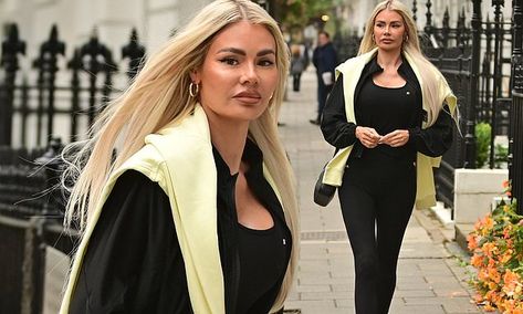 Chloe Sims cuts a casual figure in activewear in London London Sign, Chloe Sims, The Only Way, Running Errands, In London, Chloe, Active Wear, London, Running