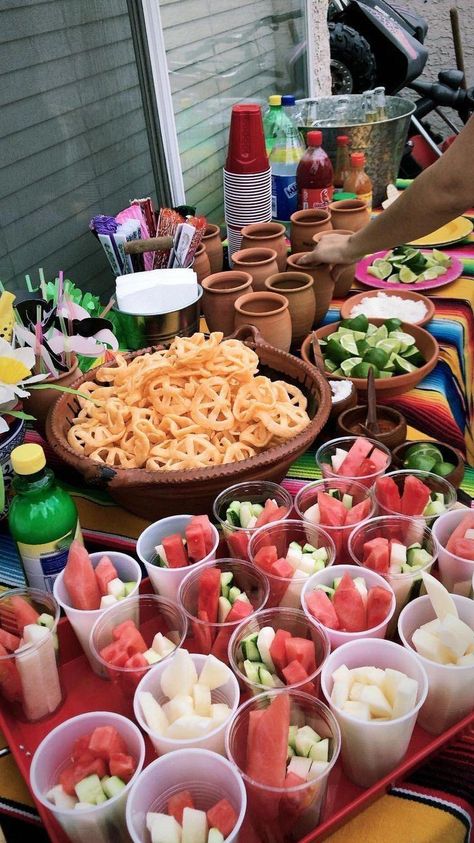 #BrazilianSambaofFlavors Carne Asada Birthday Party, Mexican Birthday Food Ideas, Mexican Birthday Dinner, Fiesta Snack Table, Carne Asada Party Set Up, Pozole Party Set Up, Mexican Grad Party Ideas, Mexican Snack Table Party Ideas Birthday, Mexican Theme Snack Table