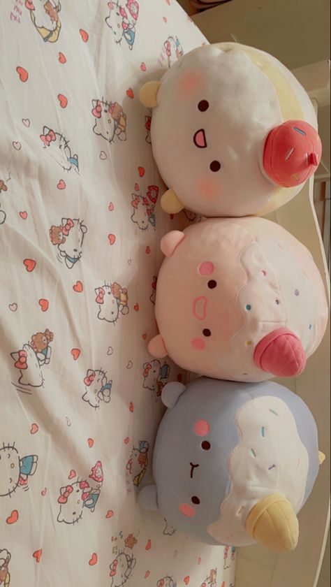 Korean Plushies, Miniso Plush, Miniso Plushies, Cute Triplets, Hand Lettering Styles, Teddy Bear Wallpaper, Cute Sweatpants, Easy Diy Room Decor, Cute Squishies