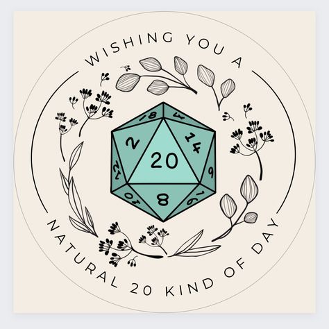 Make your campaign a little brighter with DND stickers Small D20 Tattoo, D&d Painting, Dnd Logo Art, Dnd Clip Art, Dnd Christmas Card, D&d Doodles, Dungeons And Dragons Creatures, D&d Illustration, Dnd Sticker Ideas