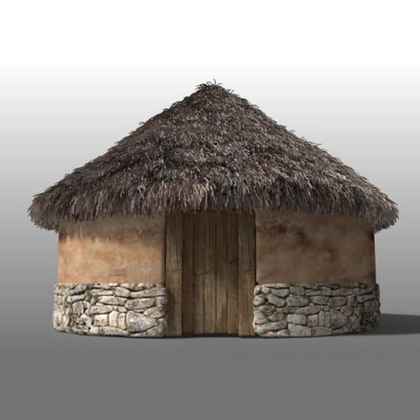 Ancient House Design, Village Hut Design, Stone Village House, Hut House Design, Medieval Hut Interior, Iron Age House, Hut Village, Celtic Village, Hut House Indian Village