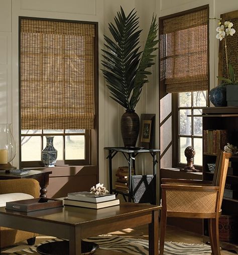 Bamboo Blinds With Valance, Bamboo Blinds Office, 1” Blinds, Cream Curtains With Bamboo Blinds, Bamboo Chik Blinds, Blinds With Curtains Living Rooms Fabric, Kitchen Window Curtains Over Blinds, Blinds For Large Windows Living Room, Blinds For Big Windows Bedroom