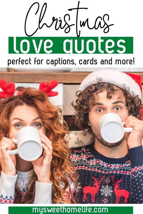 Searching for that perfect quote for a card or gift, or that caption on your latest post? Check out these Christmas love quotes for some inspirational ideas. Fiance Captions, Witty Christmas Quotes, Merry Christmas Quotes Love, Christmas Card Captions, Christmas Love Quotes, Short Christmas Quotes, I Love You Husband, Calendar Quotes, Christmas Couple Photos