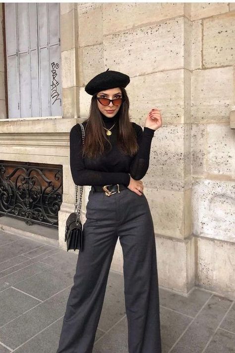 Baret Outfit, Outfits Europa, Looks Paris, Beret Outfit, Paris Outfit Ideas, London Outfits, Parisian Outfit, Parisian Outfits, Outfits Paris