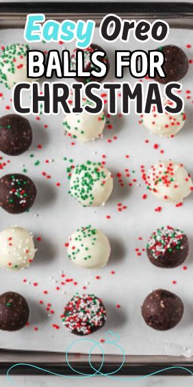 Easy Oreo Balls for Christmas Oreo Ball Recipe, Easy Oreo Balls, Christmas Eve Food Ideas, Christmas Oreo Balls, Fun Christmas Desserts, Ideas For Christmas Dinner, Oreo Cookie Balls Recipe, Christmas Cake Balls, Oreo Balls Christmas