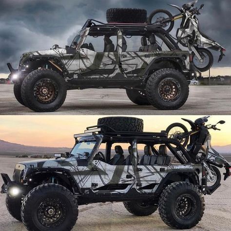 Bike Lift, Cj Jeep, Badass Jeep, Custom Jeep Wrangler, Jeep Mods, Wrangler Jeep, Jeep Jl, Dream Cars Jeep, Custom Jeep