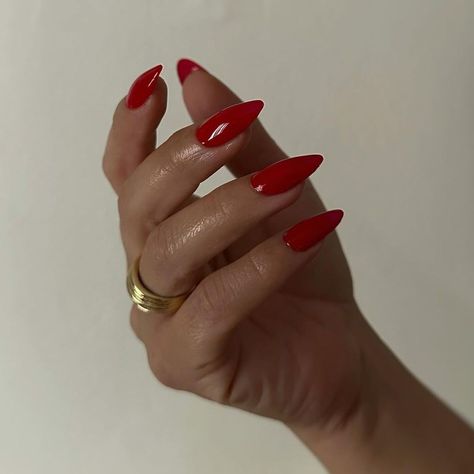 Sonia Sanchez, Red Nail Ideas, Red French Manicure, Old Money Nails, Red Chrome Nails, Seashell Nails, Nail Dotting Tool, Money Nails, Metallic Nail Art