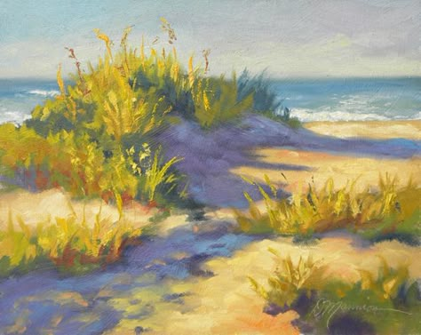 Seascapes Paintings, Beach Dunes, Beachy Art, Morning Beach, Beach Art Painting, Summer Painting, Seascape Art, Landscape Photography Nature, Encaustic Art