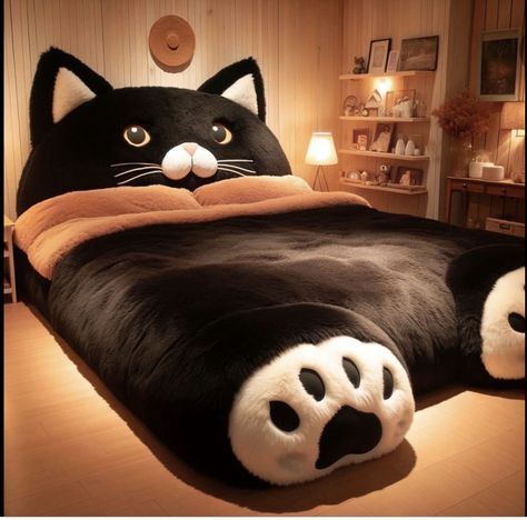 Cat Themed Furniture, Cat Themed Bedroom, Dreams Beds, Themed Bedroom, Cat Items, Cute Bedroom Decor, Cat Themed, Like A Cat, Cozy Room Decor