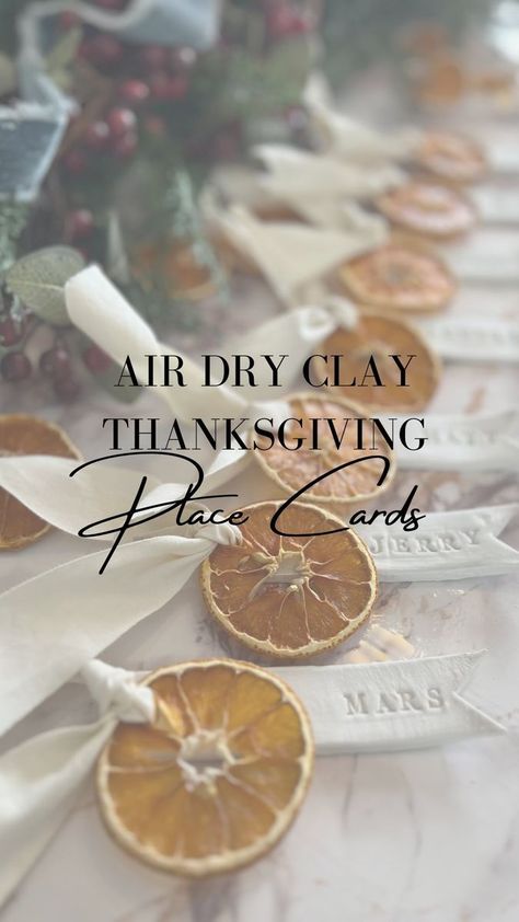 Clay Place Cards, Outdoor Dinner Party Table, Thanksgiving 2023, Thanksgiving Place Cards, Bohemian Christmas, Christmas Ships, Outdoor Dinner Parties, Dinner Party Table, Harvest Thanksgiving