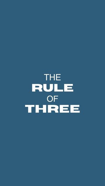 The Rule Of Three, Rule Of Three, Marketing On Instagram, Branding Marketing, Extra Income, Brand Marketing, Life Hacks, Digital Marketing, How To Memorize Things