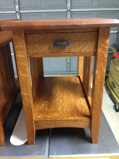 Mission End Tables | LumberJocks Woodworking Forum End Tables Plans, Mission Style End Tables, Knife Organization, Ford Hot Rod, Quarter Sawn White Oak, Kleenex Box, Wood End Tables, Mission Style, End Grain