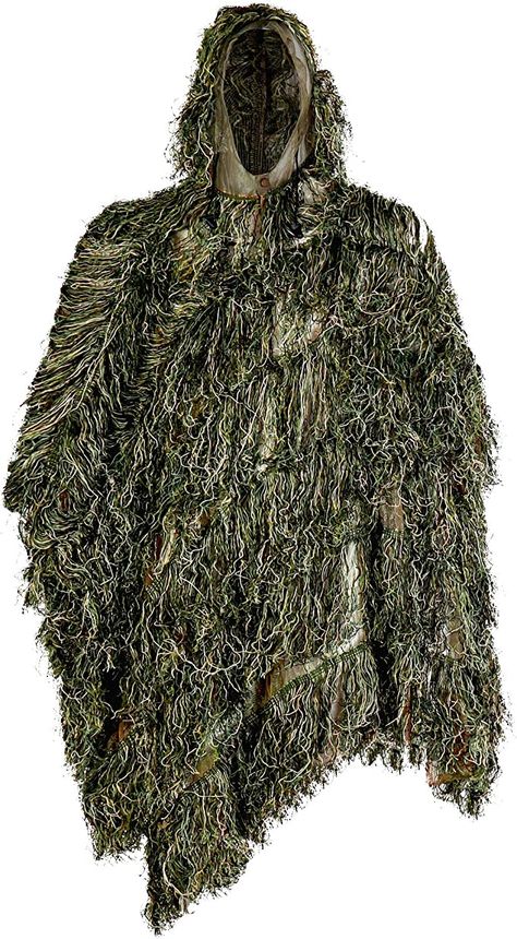 Amazon.com : AUSCAMOTEK Ghillie Suit Poncho for Hunting Bird Watch Gilly Camouflage Cloak Green : Sports & Outdoors Gilly Suit, Poncho For Men, Halloween Deserts, Mens Poncho, Ghillie Suit, Hunting Camouflage, Camouflage Outfits, Dollar Store Halloween, Green Sports