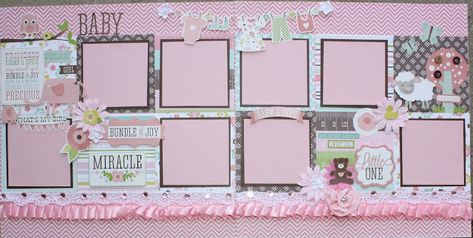 AMAZING GRACE Paper Crafts: Baby boy and baby girl layouts Scrapbook Layouts Baby Girl, Baby Boy Scrapbook Layouts, Pregnancy Scrapbook, Bridal Shower Scrapbook, Boy Scrapbook Layouts, Paper Bag Scrapbook, Baby Scrapbook Pages, Scrapbooking Layouts Baby