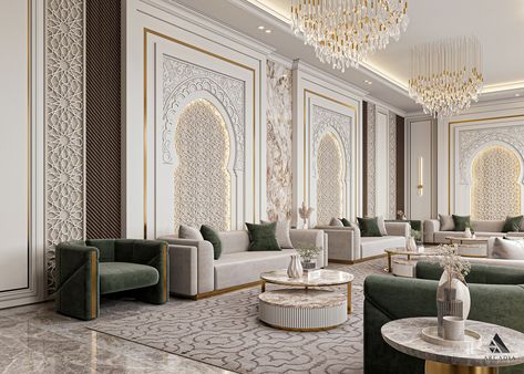 ISLAMIC MAJLIS | KSA :: Behance Islamic Majlis, Architecture Interior Design, Architecture Interior, Photoshop, Branding, Illustrations, Interior Design, Architecture, Living Room