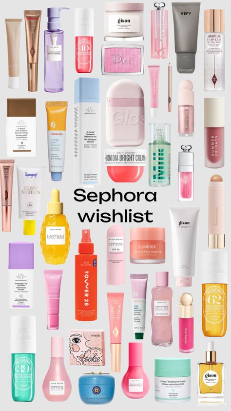 #preppy #preppyaesthetic #sephora #wishlist Stuff To Buy At Sephora, Sephora Cheap Products, Preppy Sephora Products, Stuff To Get At Sephora, Sephora Skincare Must Haves, Wishlist For Birthday, Sephora Needs, What To Get From Sephora, Things To Get At Sephora