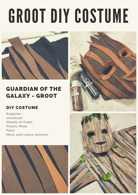 Groot Costume For Kids, Groot Halloween Costume, Diy Galaxie, Diy Costumes For Women, Groot Costume, Boys Halloween Costumes Diy, Cardboard Costume, Tree Costume, Diy Costumes Women