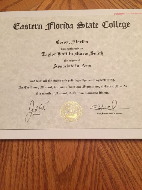 My AA Degree came in the mail today! Fake Ged Certificate, Ged Certificate, Certificate Completion, Aa Degree, Internship Completion Certificate, Academic Awards, Never Back Down, Course Completion Certificate, State College