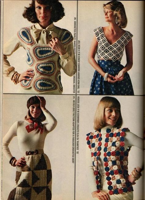 1960s Crochet Patterns, 60s Crochet Patterns, Crochet 60s, 60s Crochet, Crochet 70s, Crochet Paisley, 1970s Crochet, 70s Crochet, 60s 70s Fashion