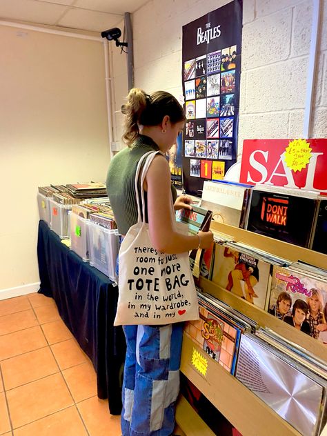 record shop aesthetic | vinyl aesthetic | music aesthetic | downtown girl | tote bag aesthetic | Tote Bag Girl Aesthetic, Downtown Girl Tote Bag, Record Shop Aesthetic, Aesthetic Downtown Girl, Aesthetic Vinyl, Aesthetic Downtown, Vinyl Aesthetic, Tote Bag Aesthetic, Aesthetic Music