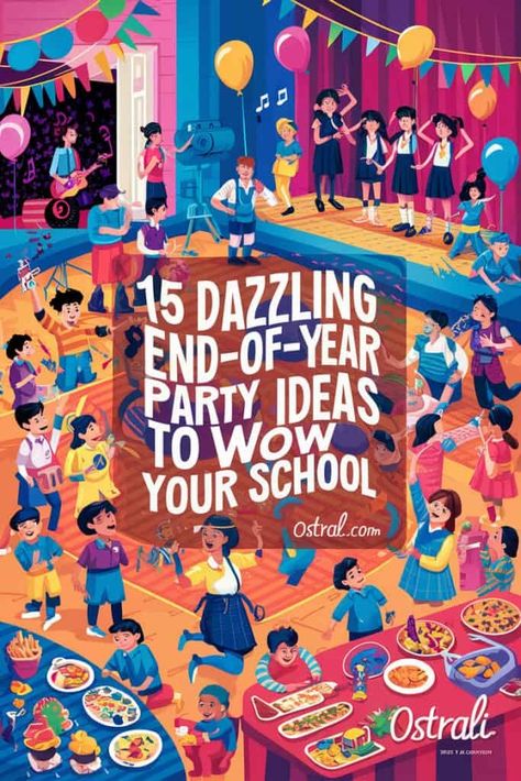 15 Dazzling End-of-Year Party Ideas to Wow Your School Kids End Of Year Party Ideas, Elementary School Party Ideas, 5th Grade Celebration Ideas, End Of Year Party Ideas School, Elementary School Party, End Of The Year Party, Escape Room Challenge, Painting Station, End Of Year Party