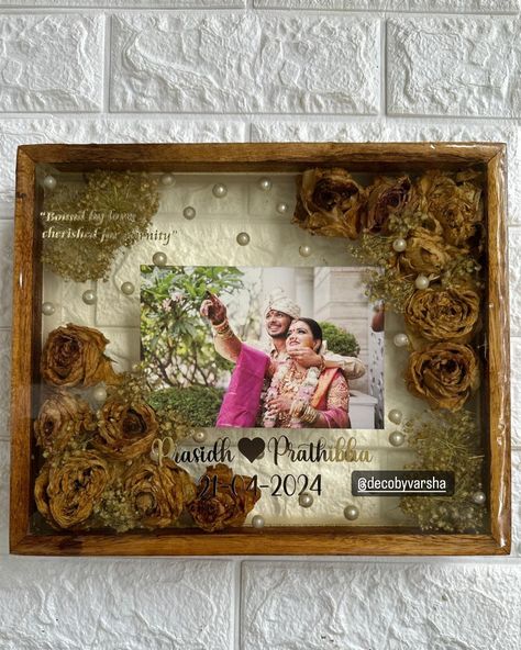 Flower Preservation Frame ❤️ Flower Preservation Frame, Resin Flower Preservation, Varmala Preservation, Flowers In Frame, Preserve Flowers, Flower Preservation, August 11, Resin Flowers, In Frame