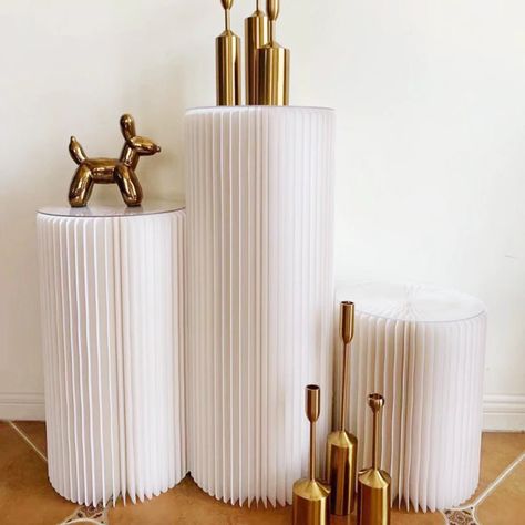 Diy Cylinder Pedestal Stand, Paper Pedestal, Sienna Mae, Cylinder Pedestal, Pedestal Display, Party Balloons Diy, Cake Pedestal, Flower Arch, Pedestal Stand