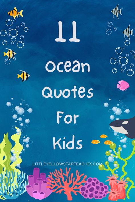 20 Winter Activity Ideas For Kids - LittleYellowStar Under The Sea Quotes, Fun Quotes For Kids, Sea Poems, Turtle Quotes, Mysterious Quotes, Reading Week, Activity Ideas For Kids, Sea Quotes