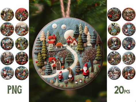 Christmas Ornament Printable, 3d Christmas Ornaments, Printable Ornaments, Ornament Printable, Christmas Tree Printable, 3d Tree, Diy Ornaments, Gnome Ornaments, Sublimation Christmas