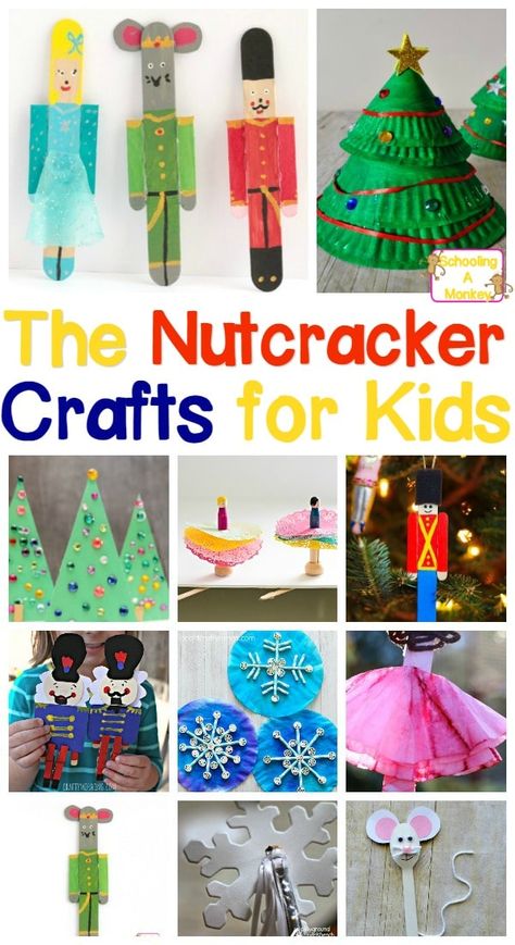 If you love The Nutcracker ballet, you will definitely want to make these Nutcracker crafts for kids with your children! The ballet has never been so fun! Nutcracker Crafts For Kids, Nutcracker Christmas Party, Ballet Crafts, Nutcracker Crafts, The Nutcracker Ballet, Dance Crafts, Nutcracker Ballet, Winter Crafts For Kids, Christmas School