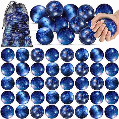 Amazon.com: 30 Pcs Galaxy Stress Ball Bulks for Kids Adults, 2.5 Inch Galaxy Party Favor Gift Decorations Space Theme Stress Balls with Storage Bag for School Stress Relief, Ball Games : Toys & Games Galaxy Party, Ball Games, Bag For School, Space Theme, Bar Mitzvah, Gift Decorations, Party Favor, Storage Bag, Bag Storage