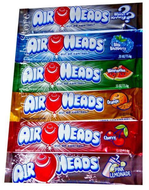 Airheads!!!! Air Heads Candy, Sour Patch Watermelon, Air Heads, Airheads Candy, Nostalgic Candy, All Candy, Sleepover Food, Snack Gift, Chewy Candy