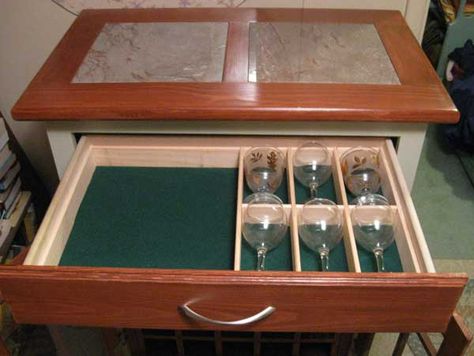 wine_glass_storage Wine Glass Storage, Wine Cabinet, Wine Top, Kitchen Furniture Design, Woodworking Videos, Glass Storage, Marble Tile, Wine Cabinets, Ping Pong Table