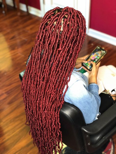 Red Soft Locs, Blond Locs, Baddie Braids, Crochet Hair Styles Freetress, Twisted Braids, Blonde Underneath, New Year Hairstyle, Soft Locs, Weave Ponytail Hairstyles