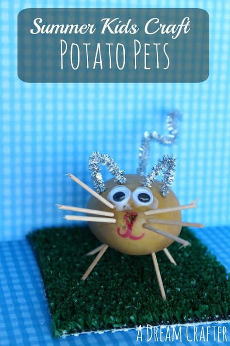 potato pets Potato Animals Craft, Decorate Potato For School, Potato Decorating Ideas Kids, Potato Pet Craft Ideas, Potato Crafts For Kids, Vegetable Critters, Potato Decorations, Potato Olympics, Potato Craft