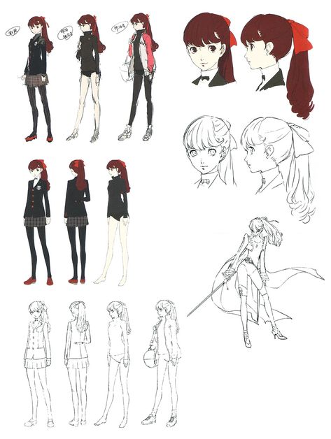 Kasumi Yoshizawa Concept Art - Persona 5 Royal Art Gallery Persona 5 Joker Concept Art, Persona 5 Template, Persona 5 Reference Sheet, Kasumi Yoshizawa Official Art, Persona 5 Character Sheet, Persona 3 Concept Art, Persona Reference Sheet, Soejima Shigenori Art, Persona 5 Characters Design