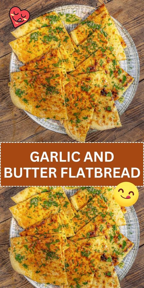 Experience the irresistible aroma of Garlic and Butter Flatbread. This easy-to-make recipe results in a buttery, garlic-infused bread that's golden, crispy, and utterly delectable. Garlic Flat Bread Recipe, Garlic Butter Flatbread Recipe, Garlic Nan Recipes, Garlic And Butter Flatbread Recipe, Easy Garlic Flat Bread Recipe, Garlic Butter Flatbread, Garlic And Butter Flatbread, Garlic Flat Bread, Flat Bread Recipes