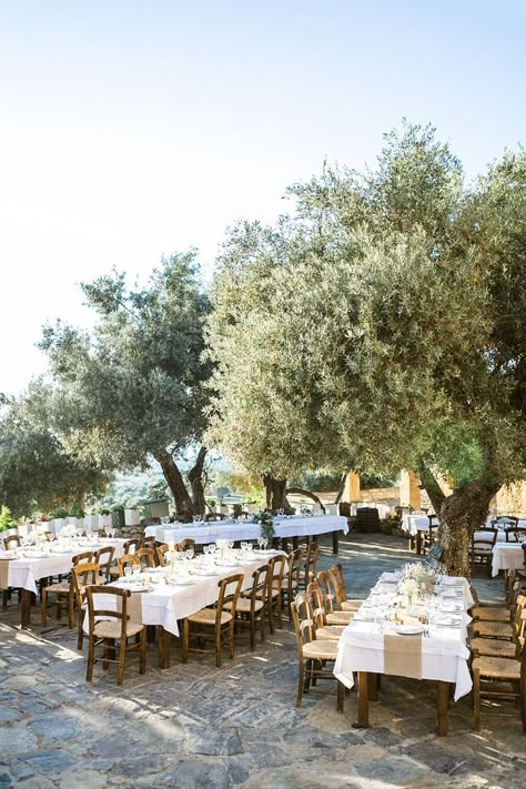 outdoor wedding reception inspiration | crete wedding | greece wedding inspiration Boho Greek Wedding, Greek Taverna Wedding, Wedding Venues Greece, Crete Wedding Venues, Syrian Wedding, Greece Weddings, Paros Wedding, Crete Wedding, Wedding Europe